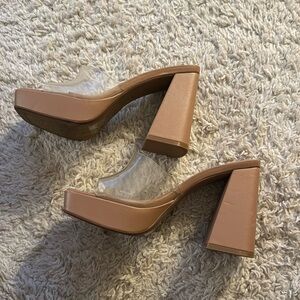 BCBG Clear heeled sandal Size 6.5